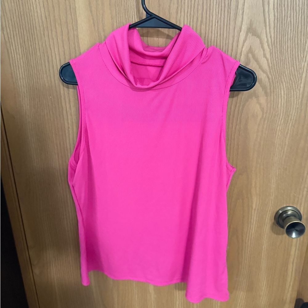 Sleeveless Pink Cowl Neck Top Size 2XL